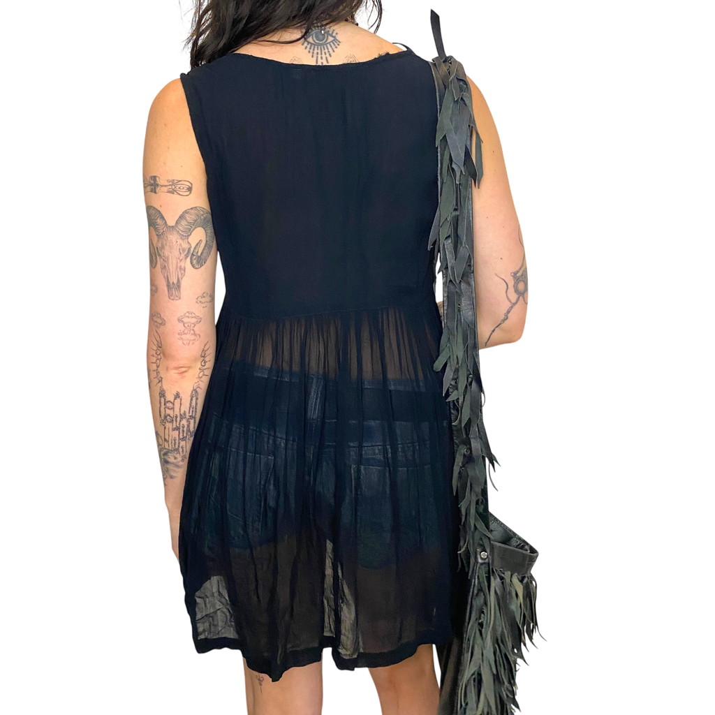 90s Whimsygoth Sheer Button up Cami (S/M)