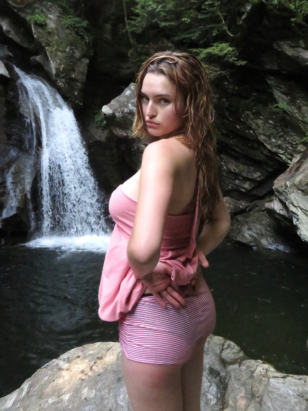 Ruby Pinstripe Micro Short (XS)