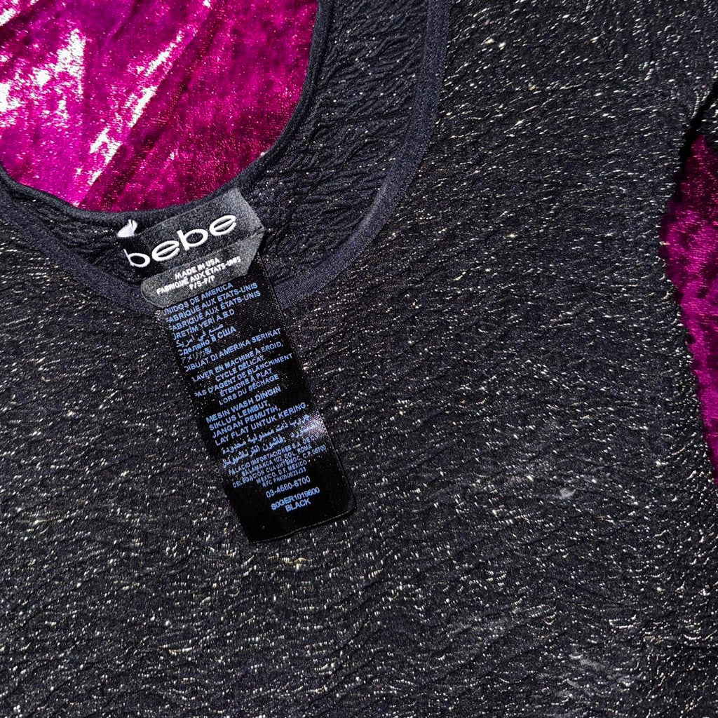 Y2K Bebe Shimmer Long Sleeve (S)