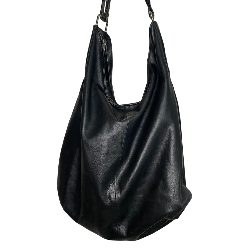 Vintage Black Leather Diesel Bag