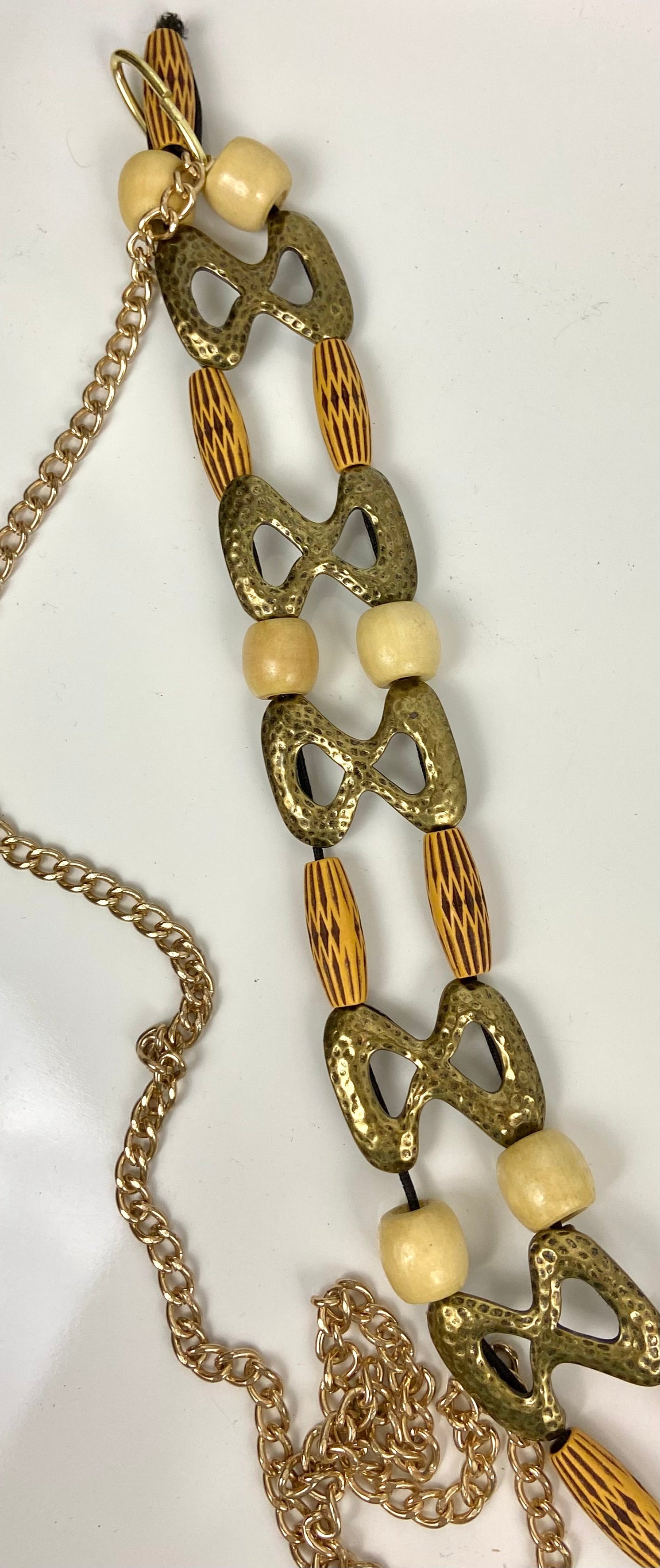 Wood Metal Boho Belt