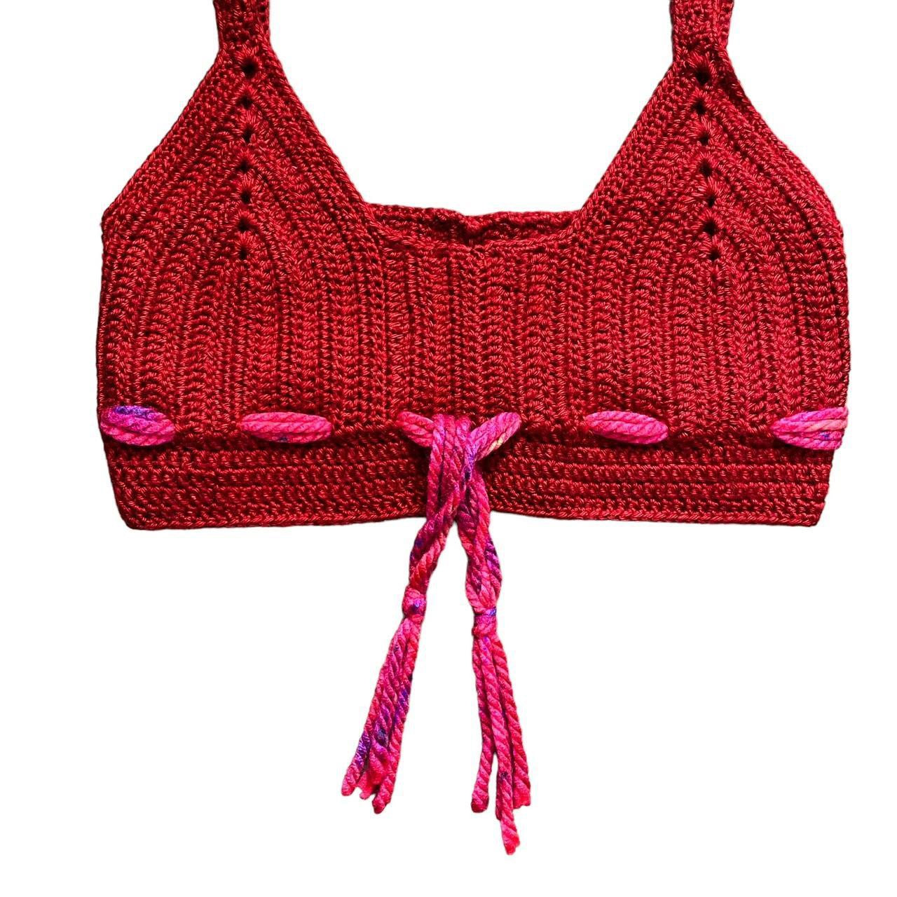 Handmade Crochet Crop Top (M)