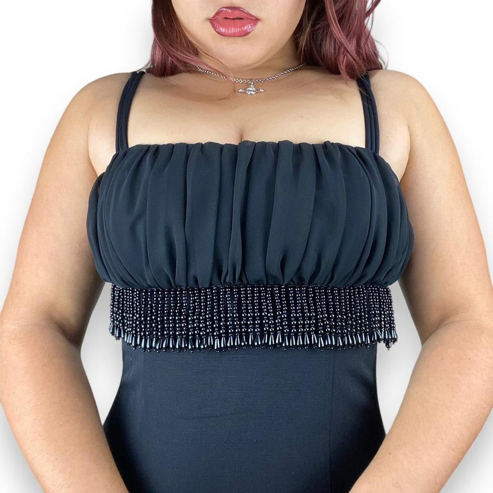 90s Beaded Evening Gown (M)