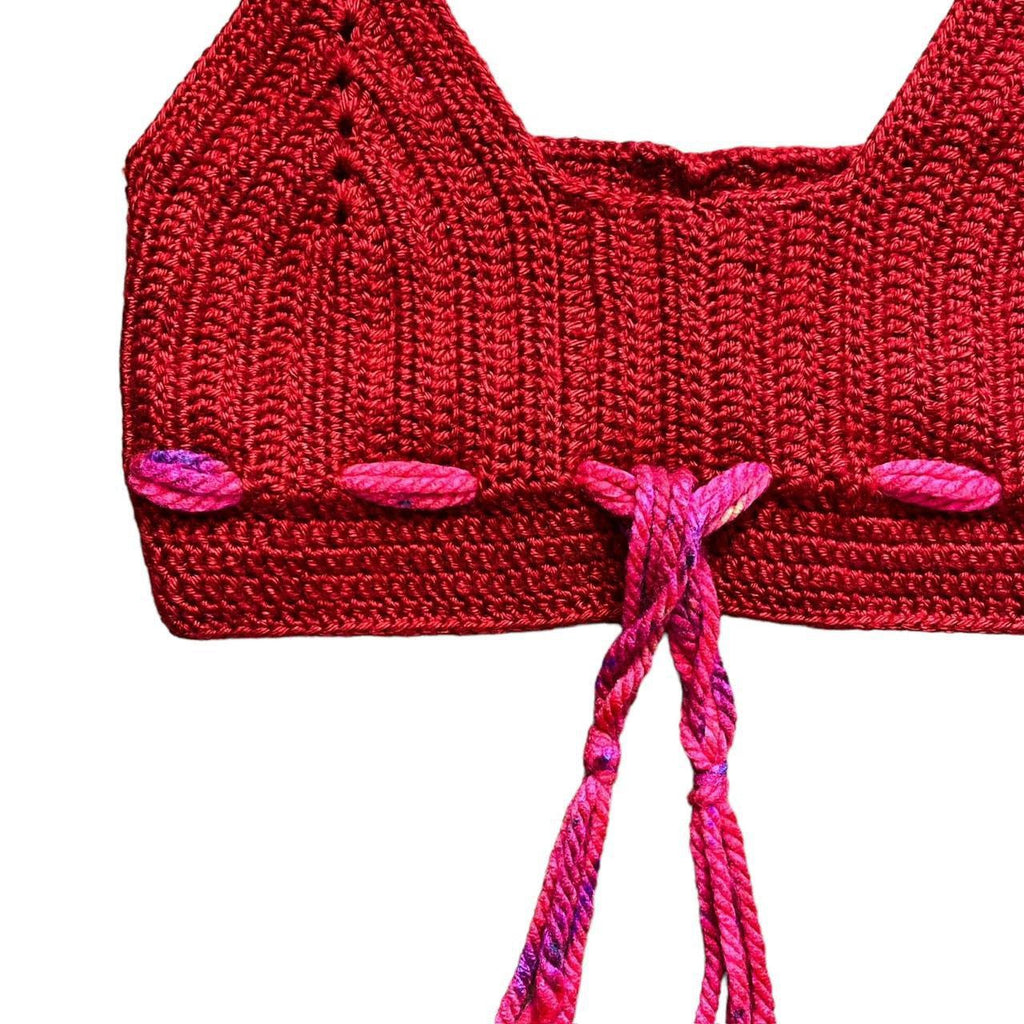 Handmade Crochet Crop Top (M)