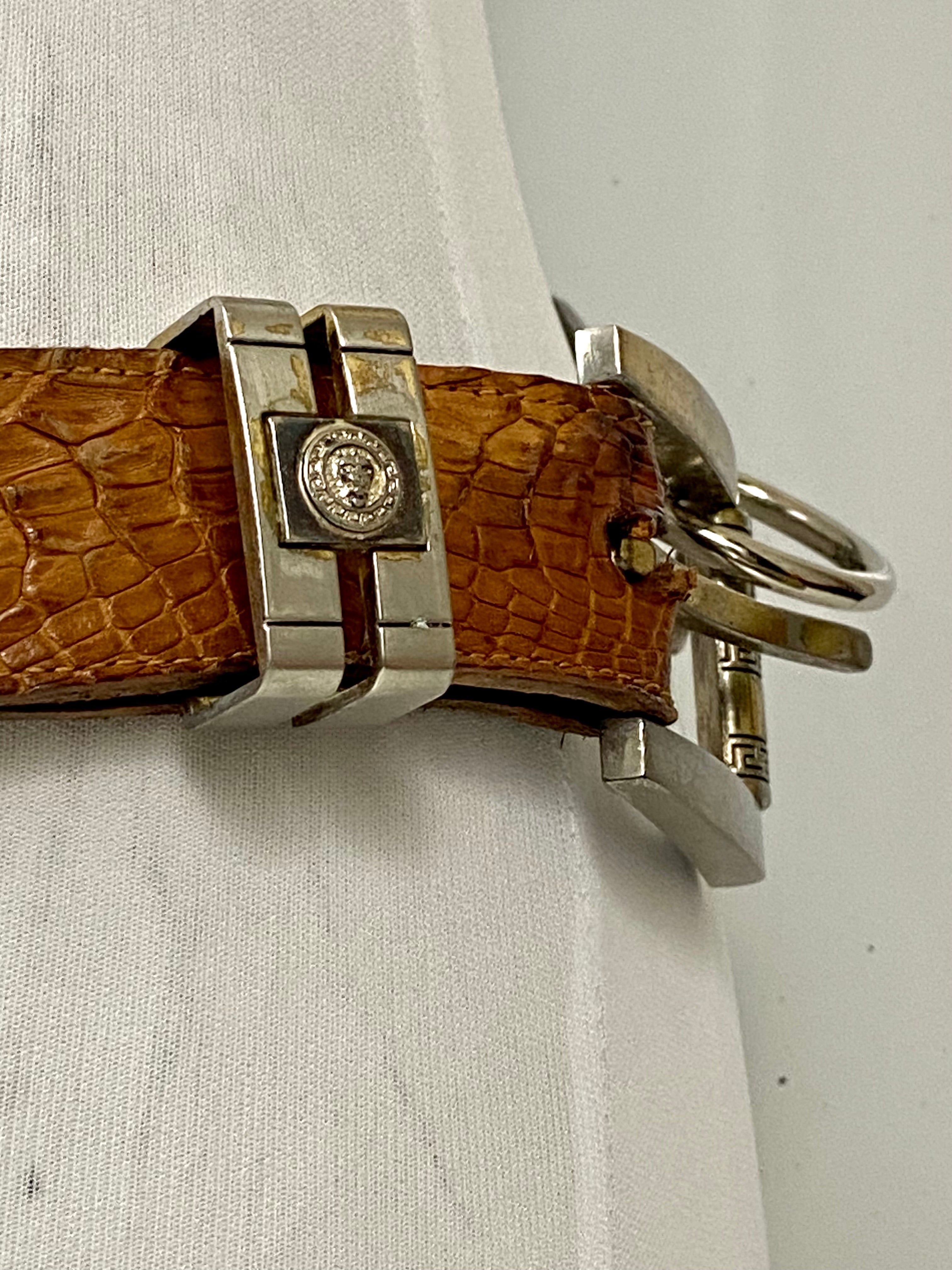 Reworked Vintage Leather Chain Belt