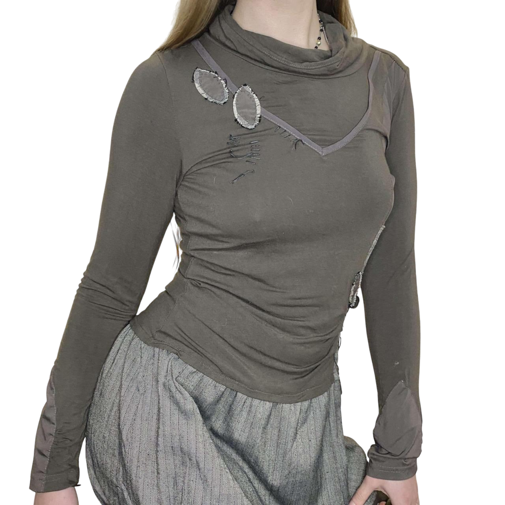 Vintage Parisian Bubble Hem Dress (S)