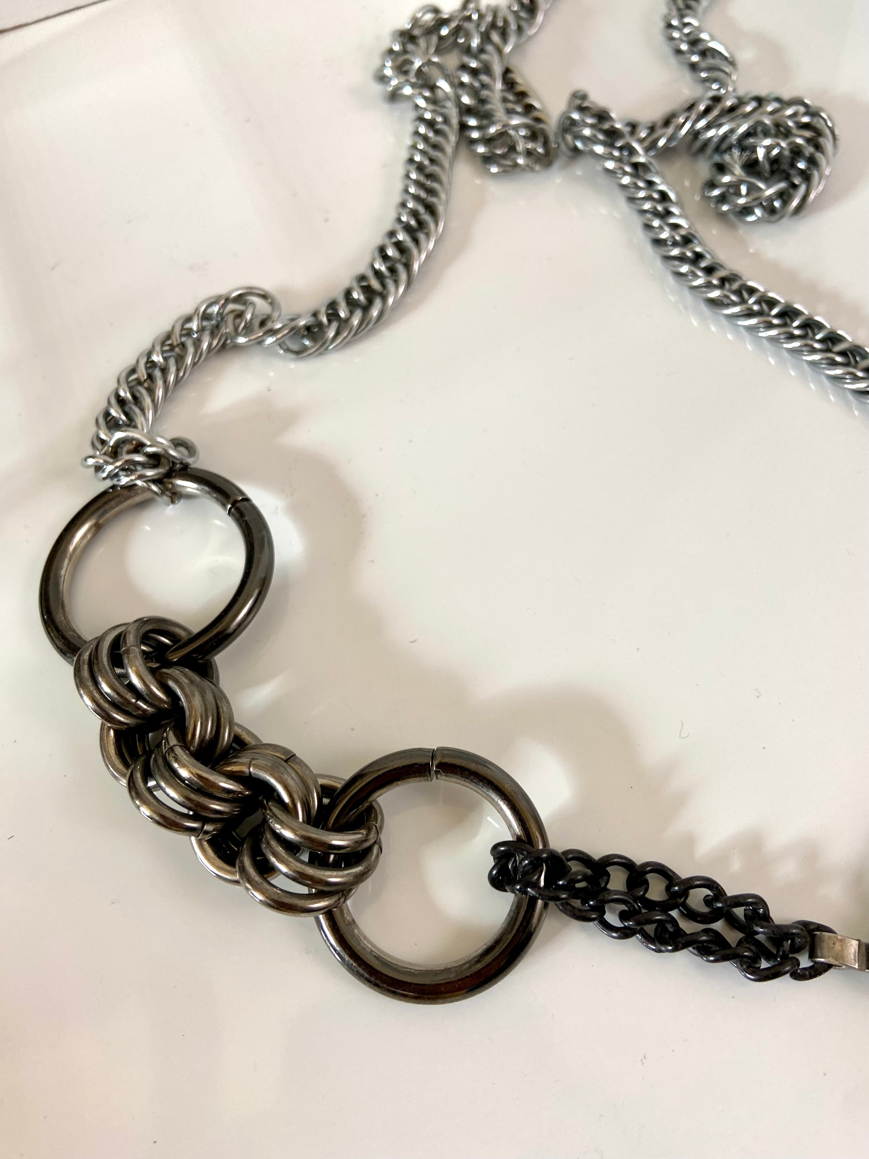 Silver Turquoise Chain Waist Belt