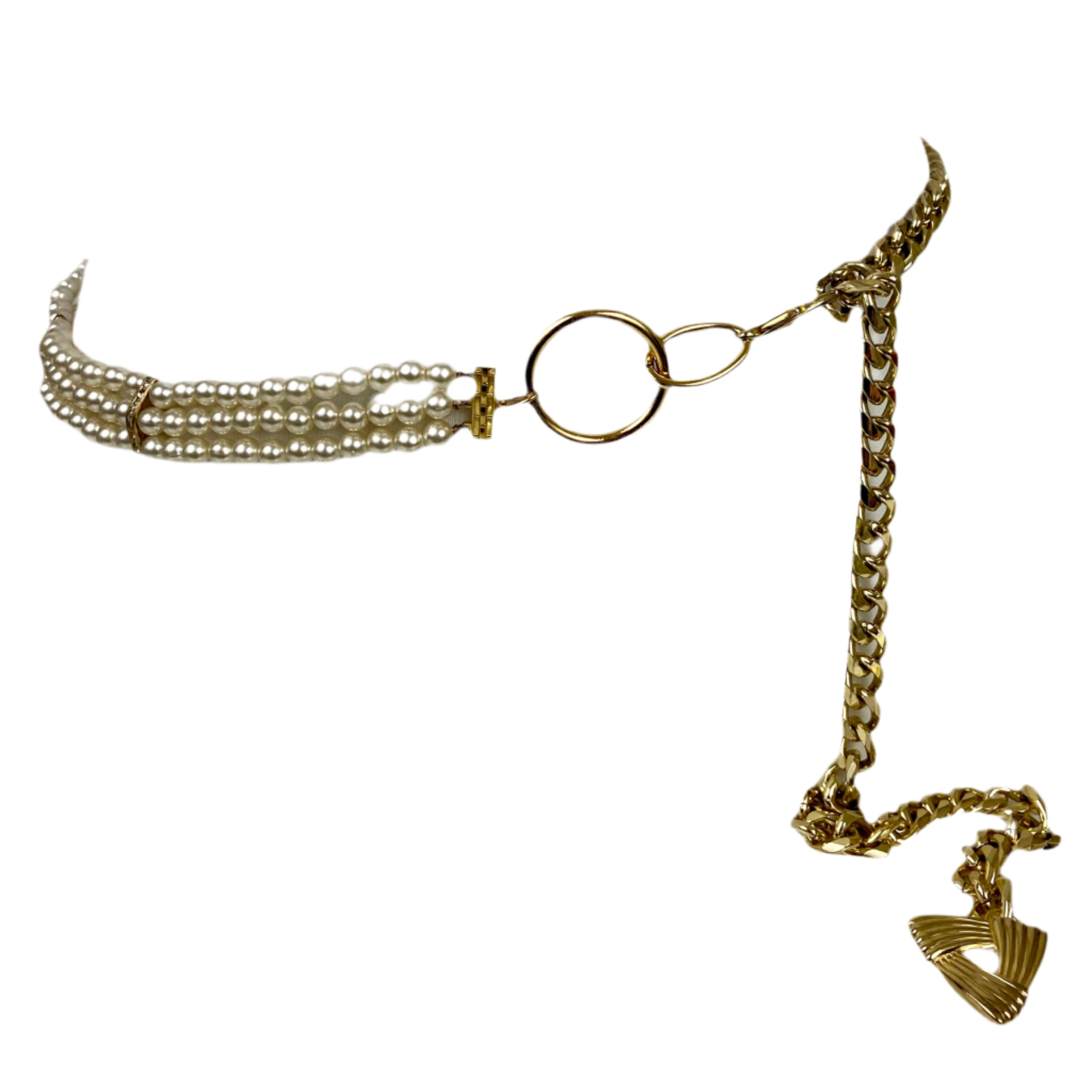 Pearl and gold belt
