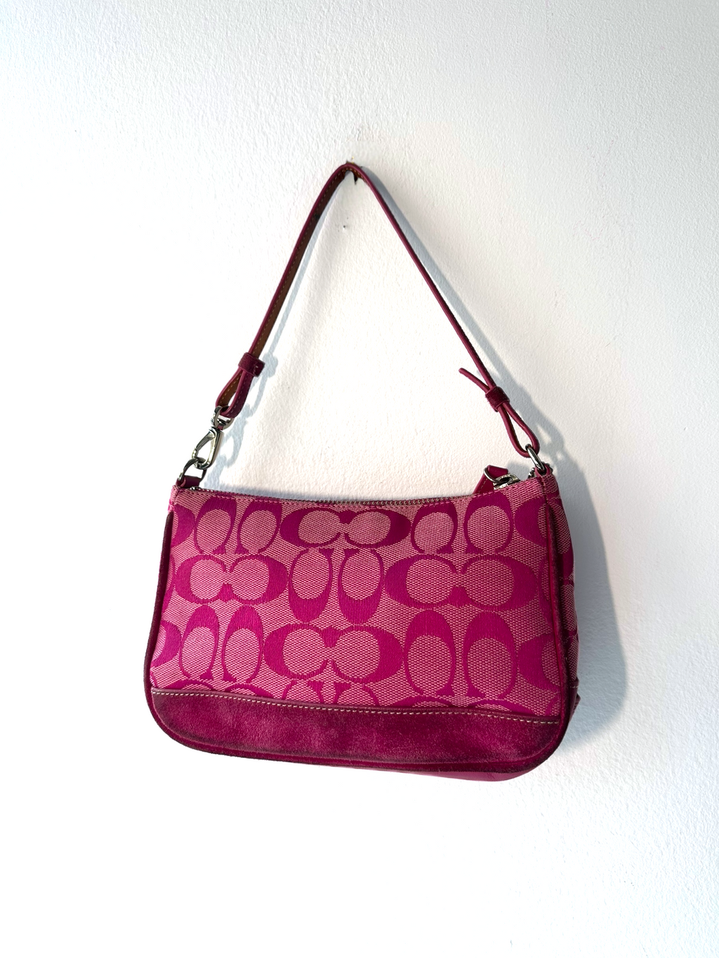 Vintage Rare Hot Pink Coach Demi Shoulder Bag