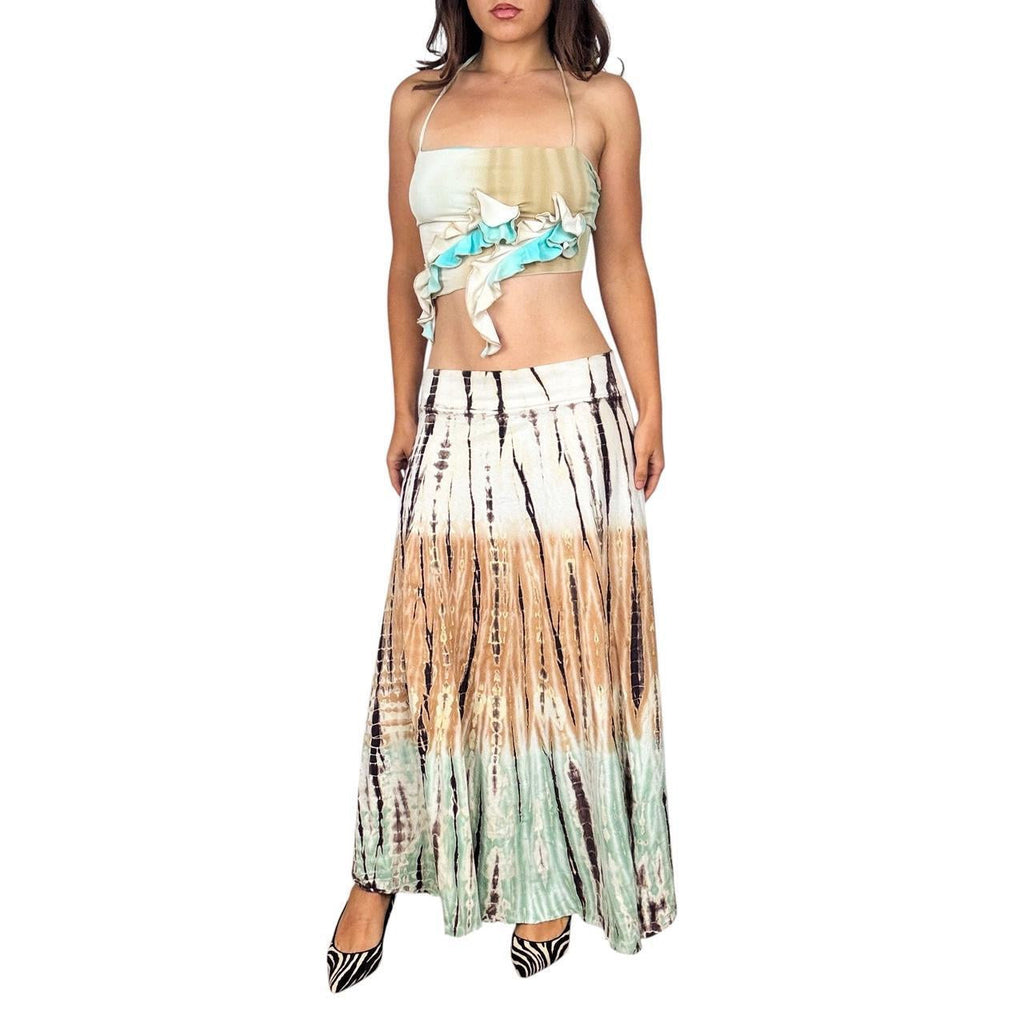 Vintage Tie Dye Maxi Skirt (L)