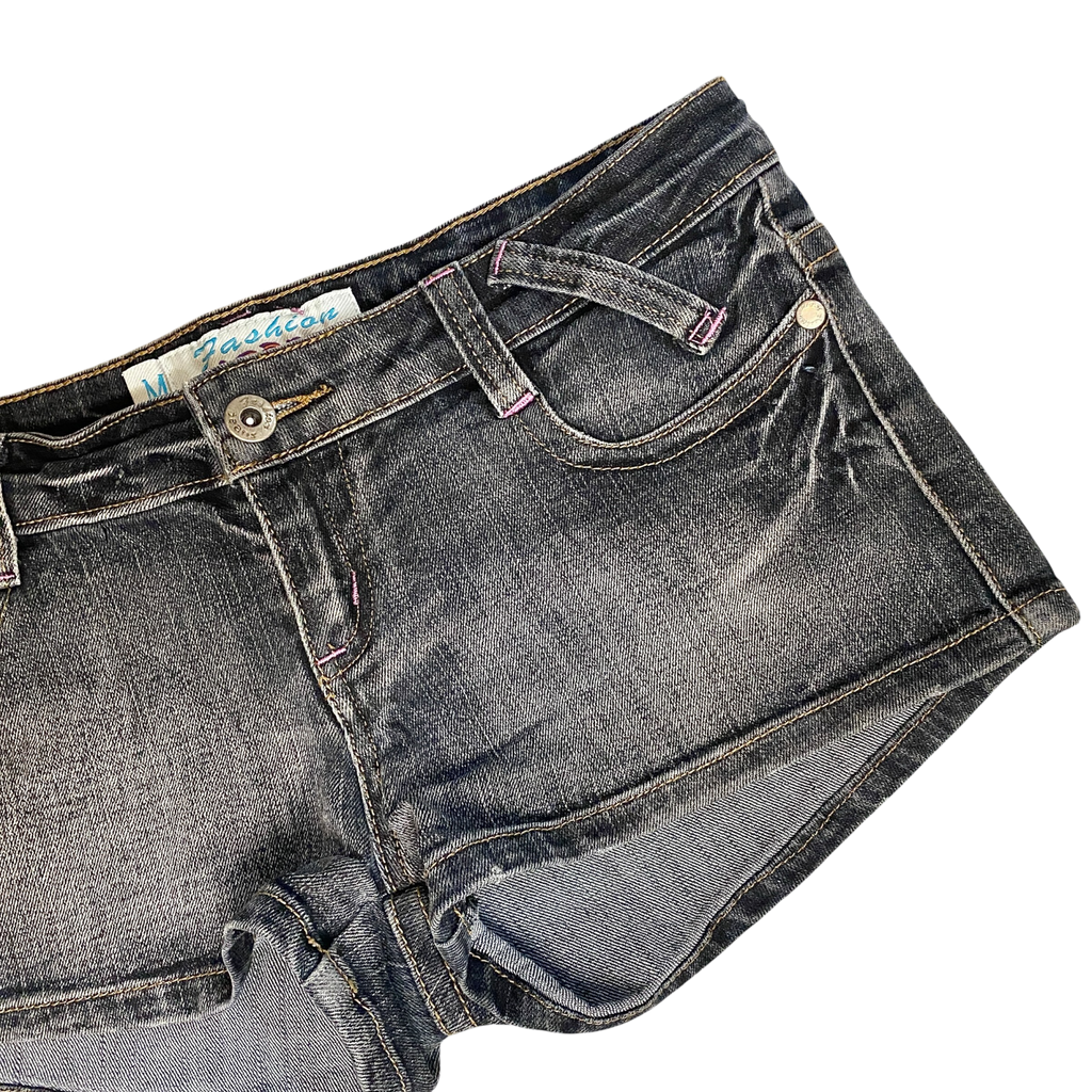 Vintage Grey Denim Booty Shorts (S/M)