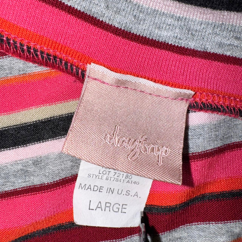 Y2K Striped One Shoulder Top (M/L)