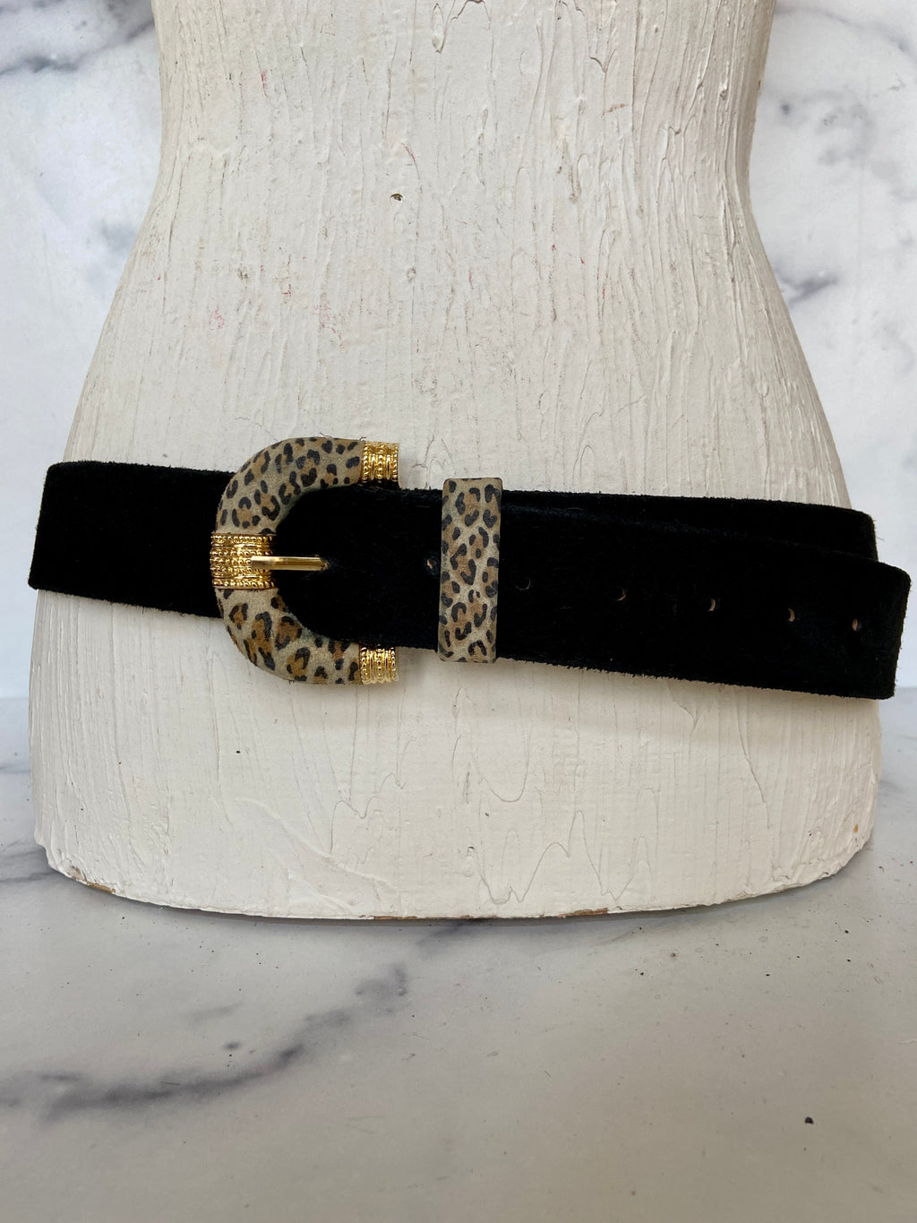Cheetah print buckle vintage retro 80s 90s belt