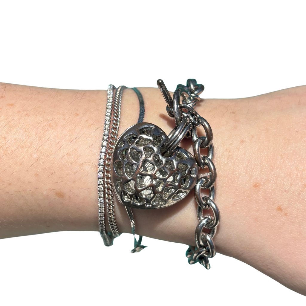 Heart Charm Toggle Bracelet
