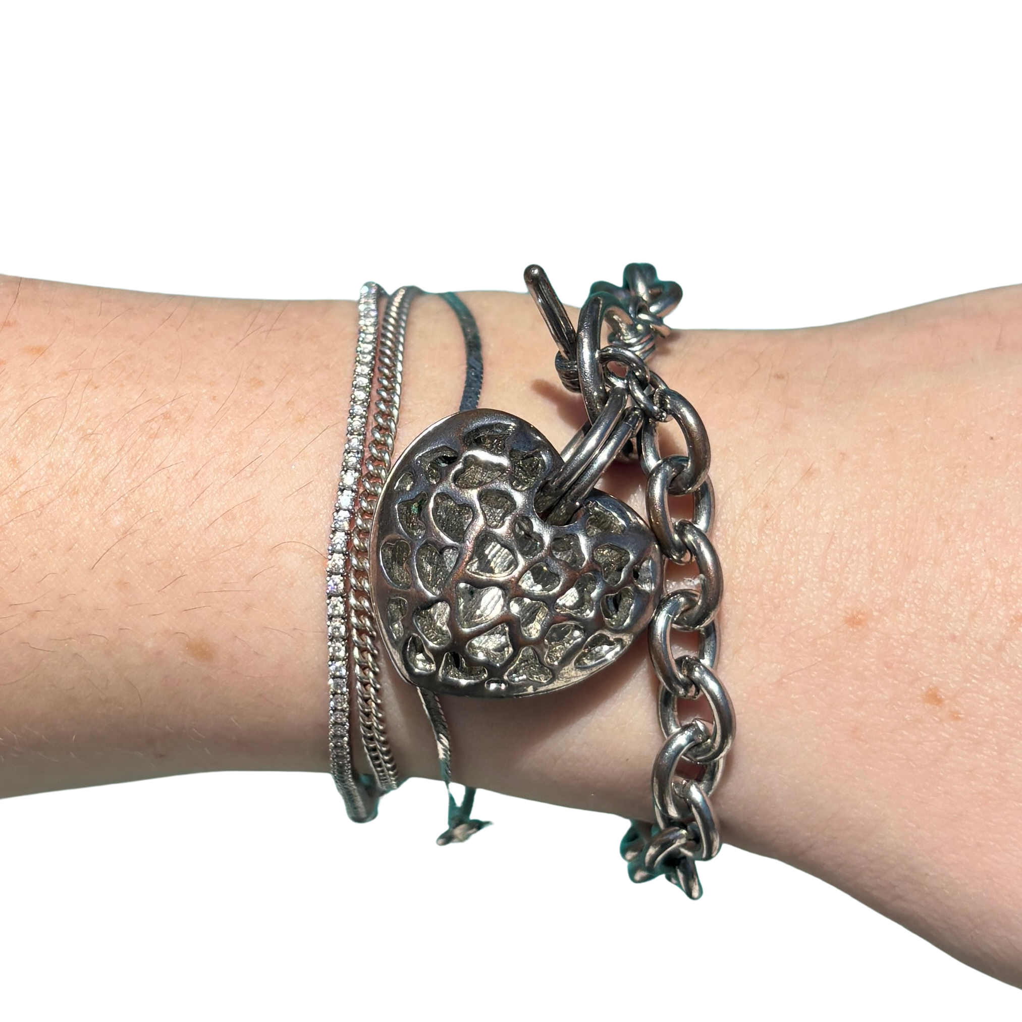 Heart Charm Toggle Bracelet