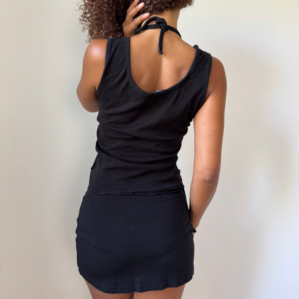 Vintage Euro Graphic Black Cat Tank (S)