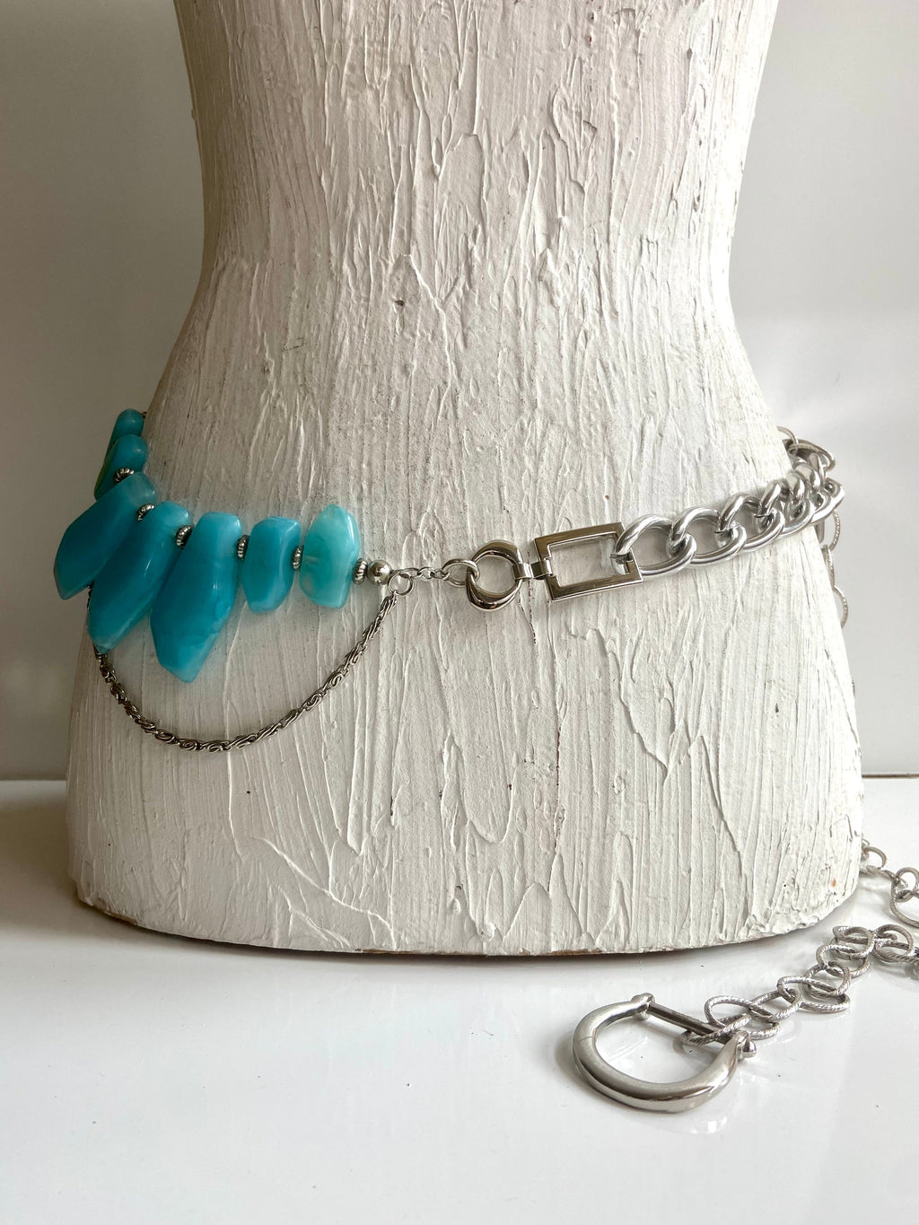 Beads and silver belt