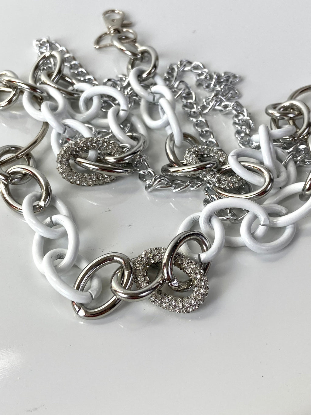 White and Silver Belt