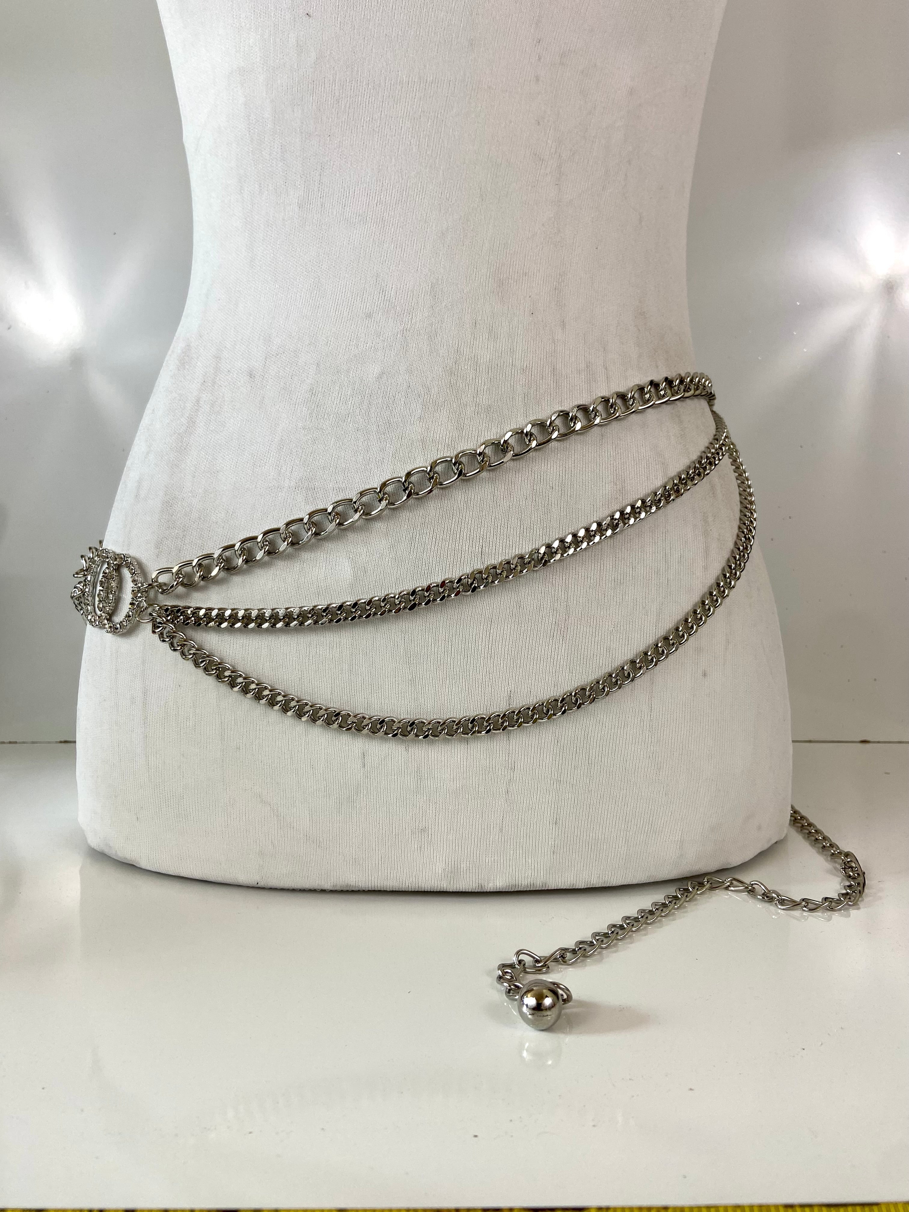 Rhinestone buckle & layered belt