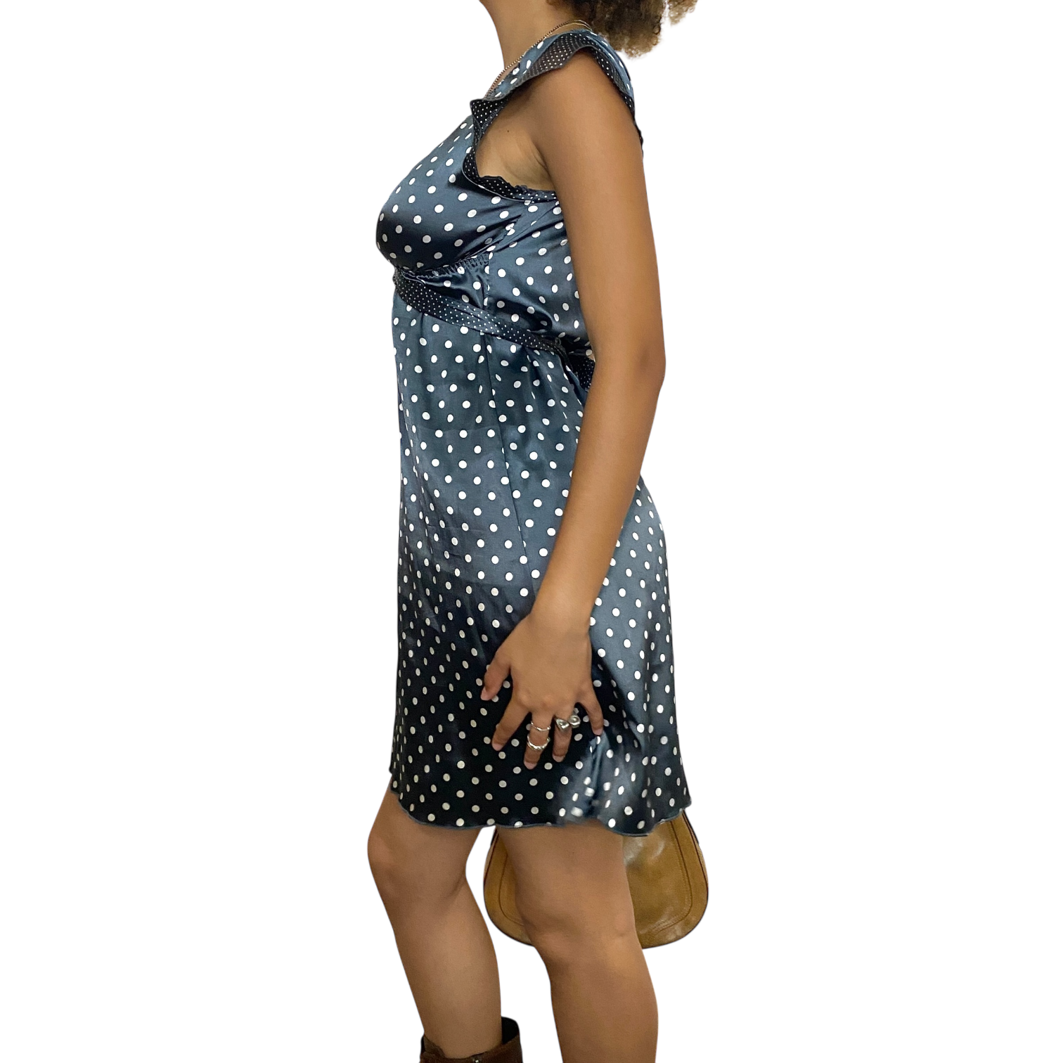 Vintage Polka Dot Babydoll Dress (S)