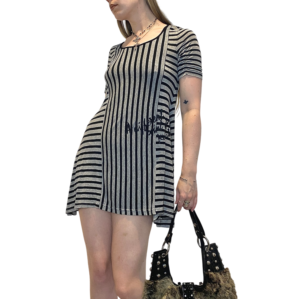 Vintage Killah Miss Sixty Striped Mini Dress (M)