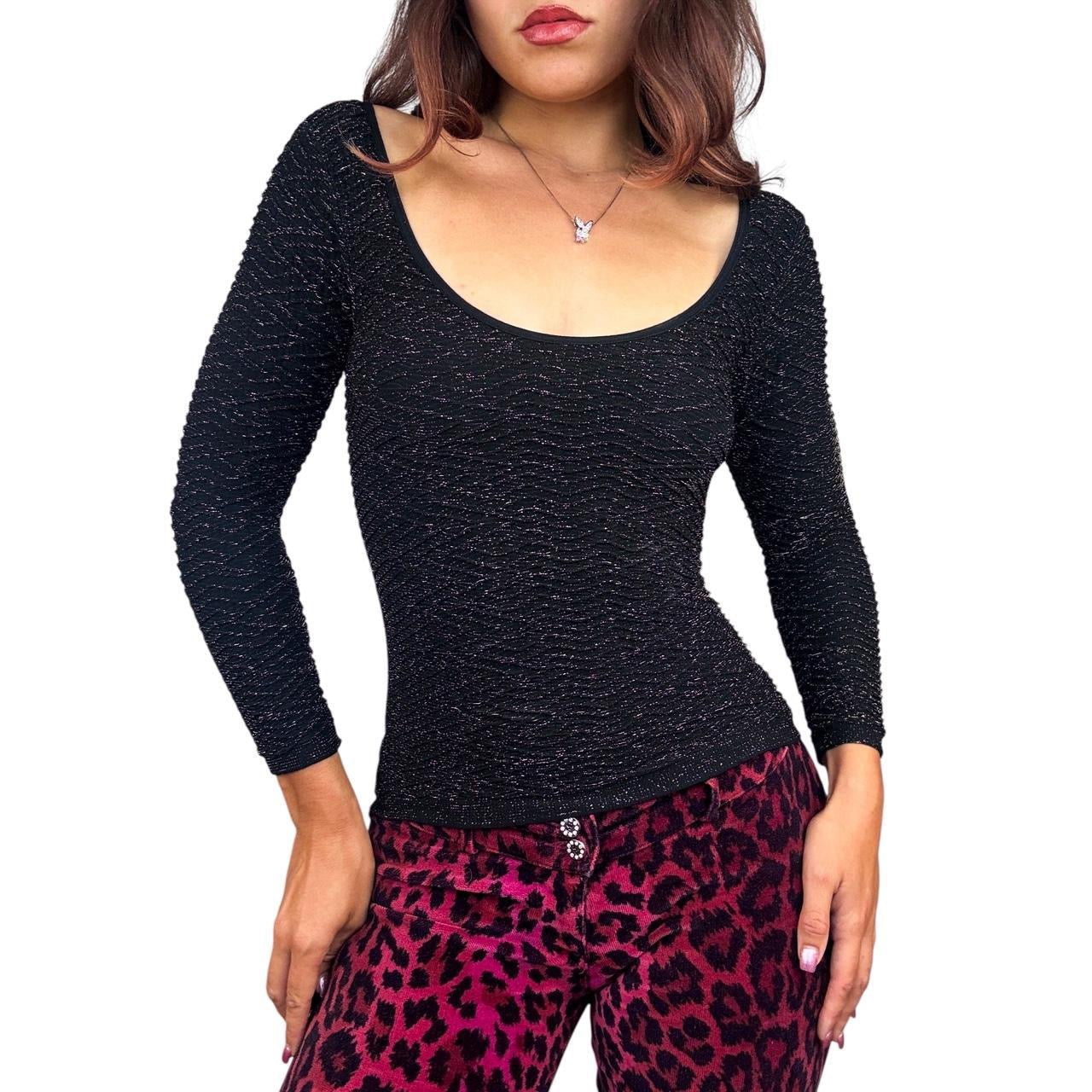 Y2K Bebe Shimmer Long Sleeve (S)