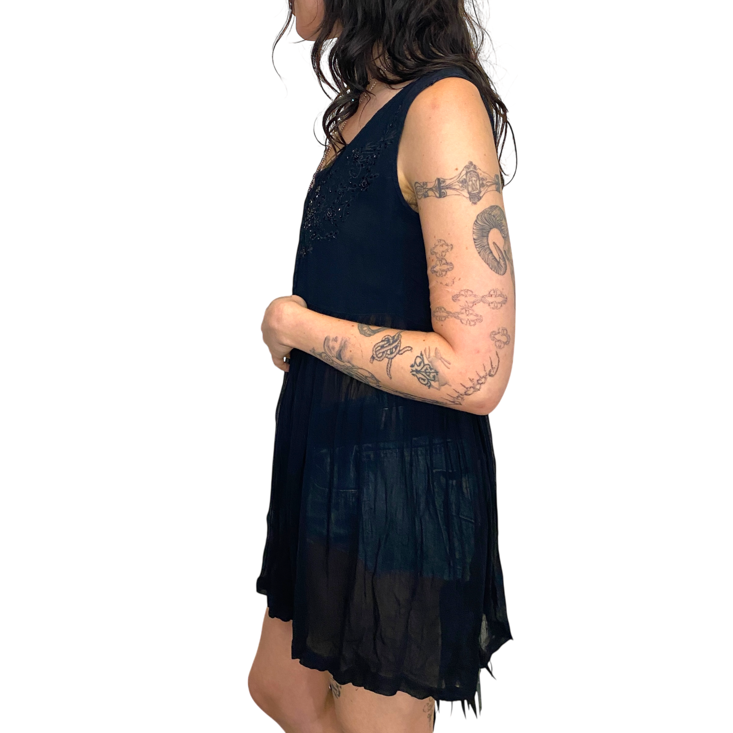 90s Whimsygoth Sheer Button up Cami (S/M)