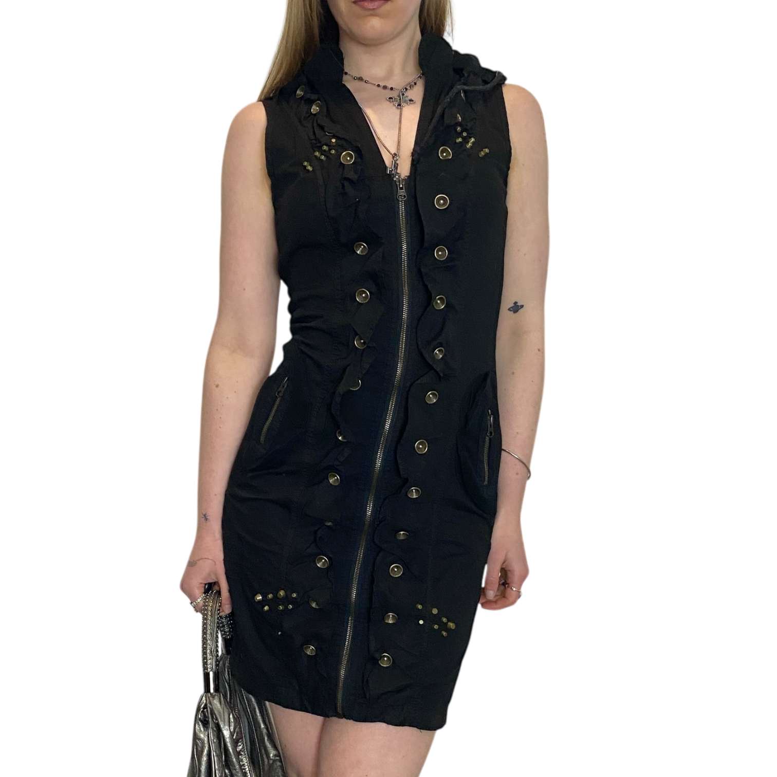 Vintage Desigual Utility Hooded Dress (S)