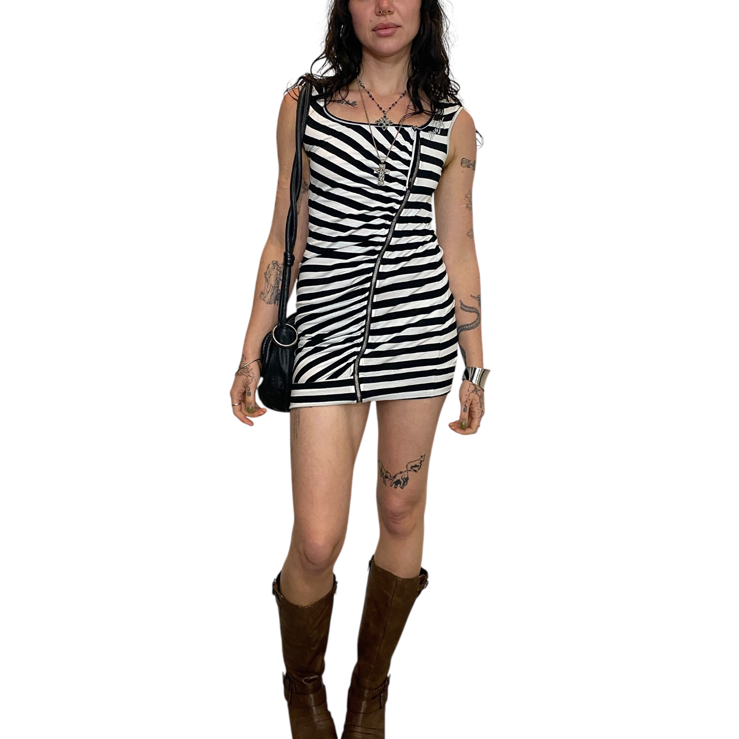 Vintage Miss Sixty Striped Mini Dress (XS/S)