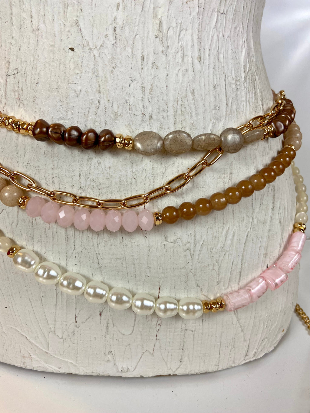 Luxury beads layered belt