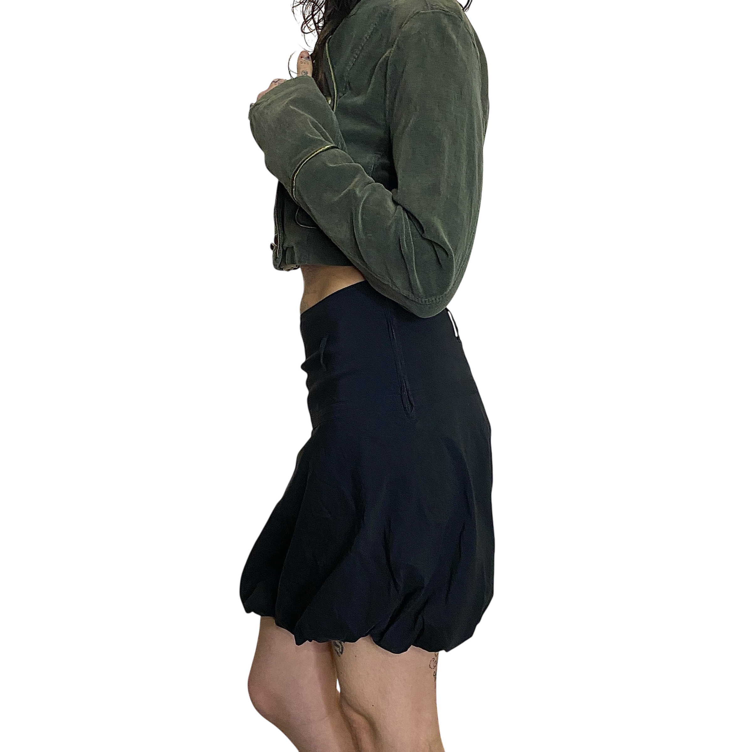 Vintage Parisian Black Bubble Skirt (S)