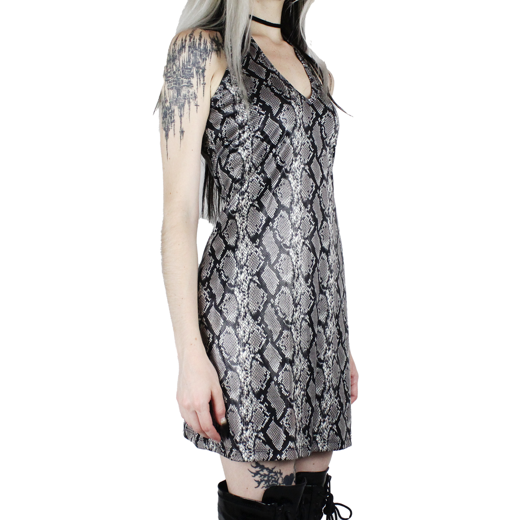 90s Snakeskin Halter Dress (S)
