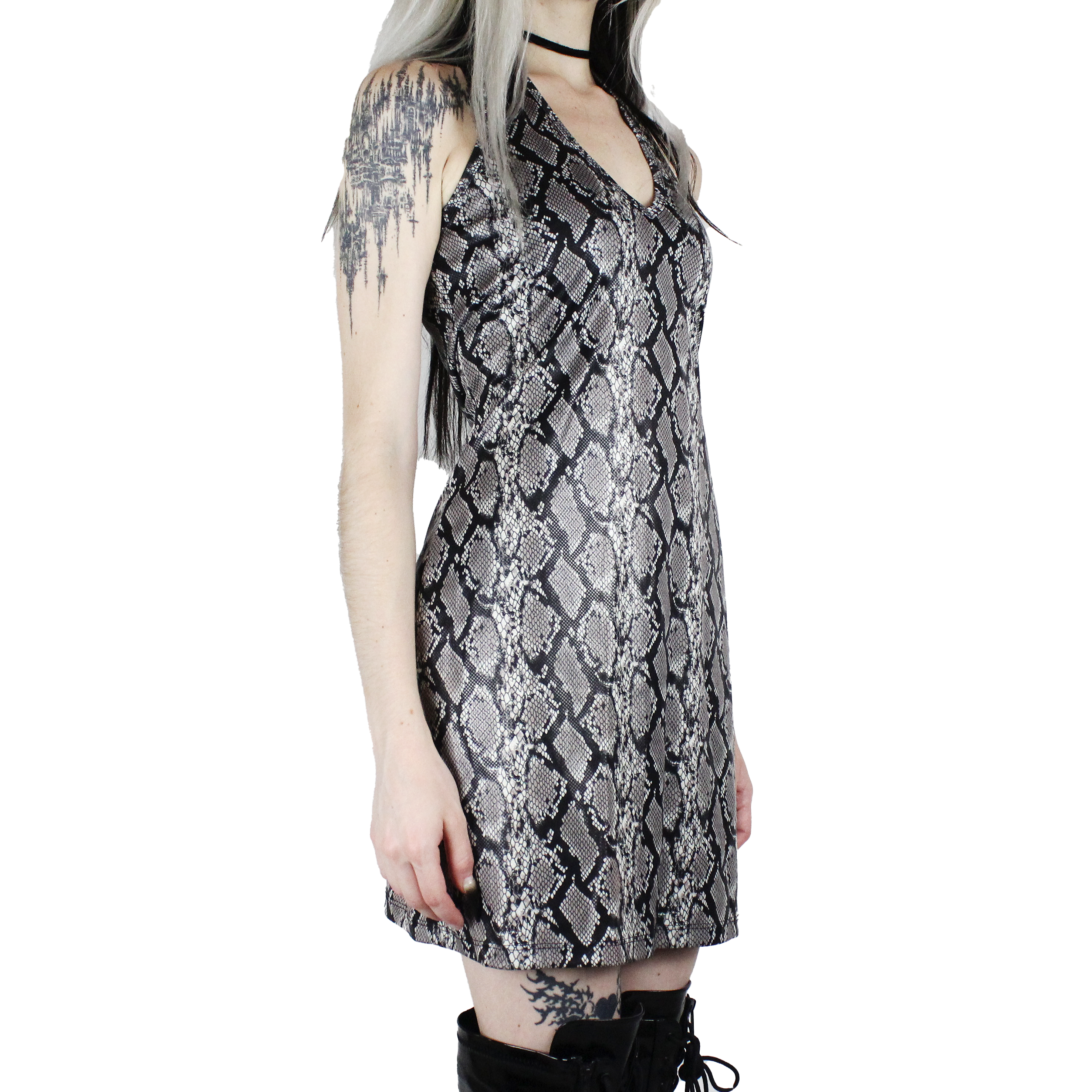 90s Snakeskin Halter Dress (S)
