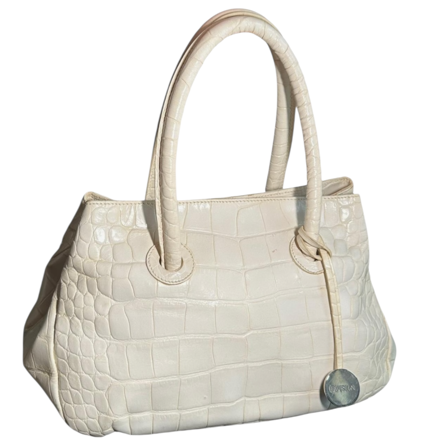 Vintage Italian Leather Furla Top Handle Bag