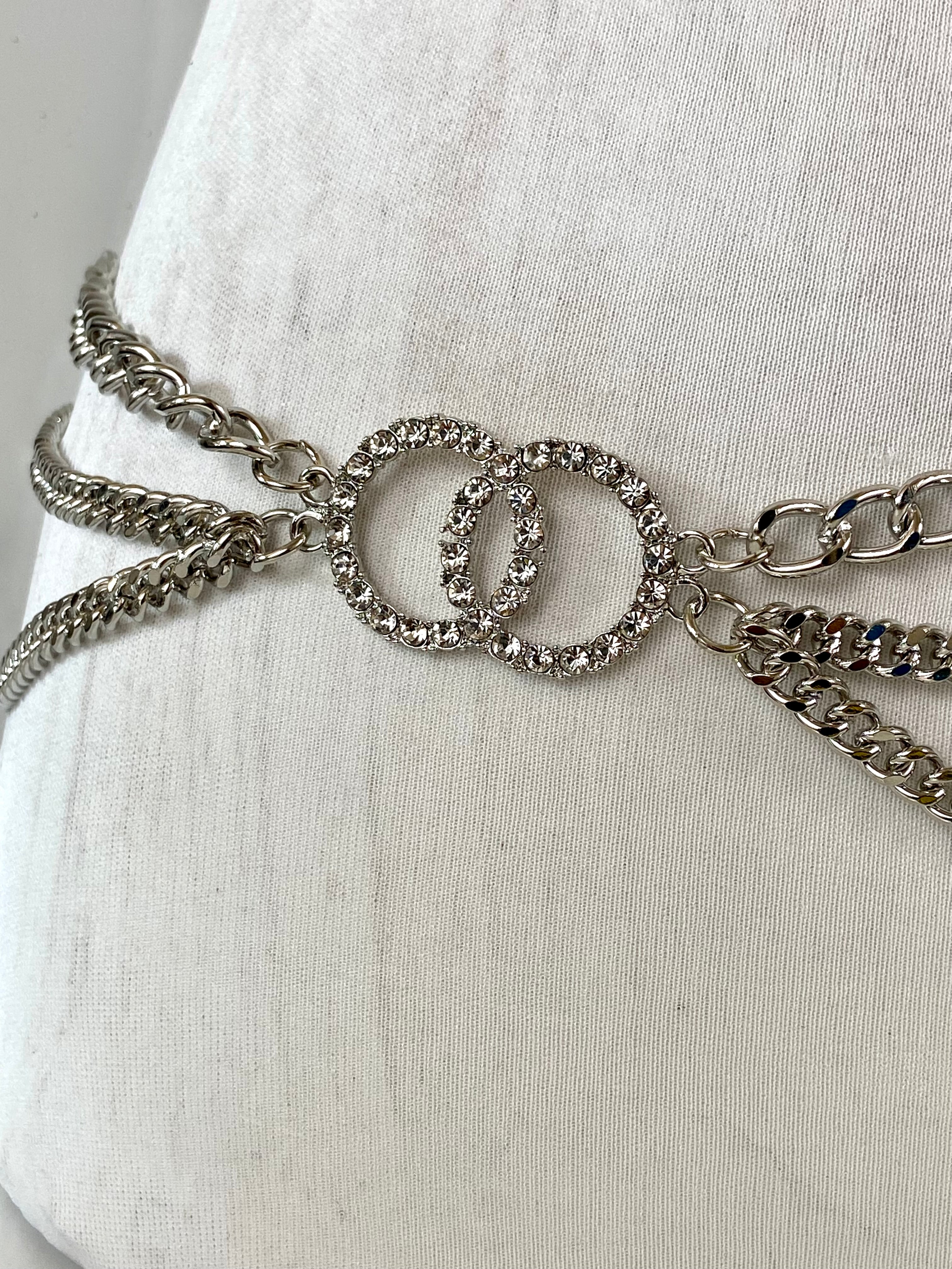 Rhinestone buckle & layered belt