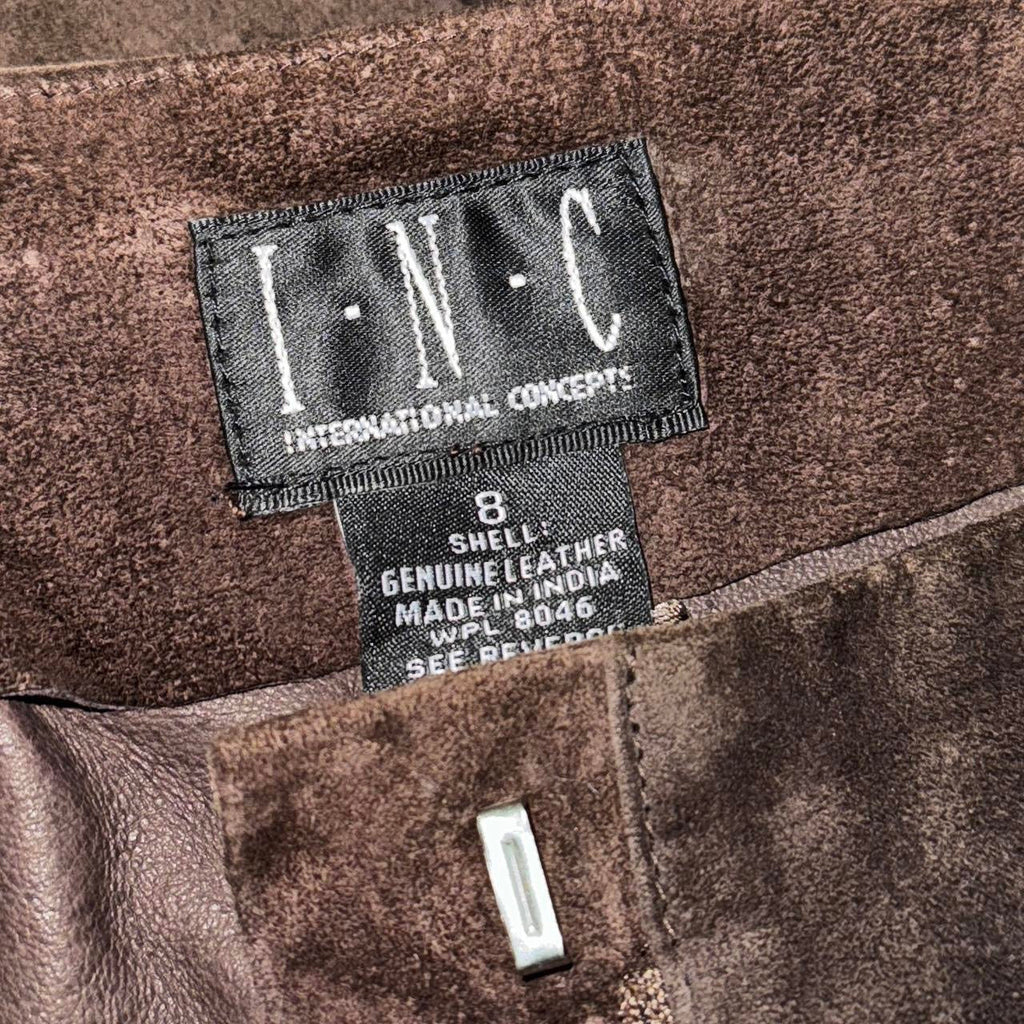 90s Genuine Suede Fringe Flares (M)