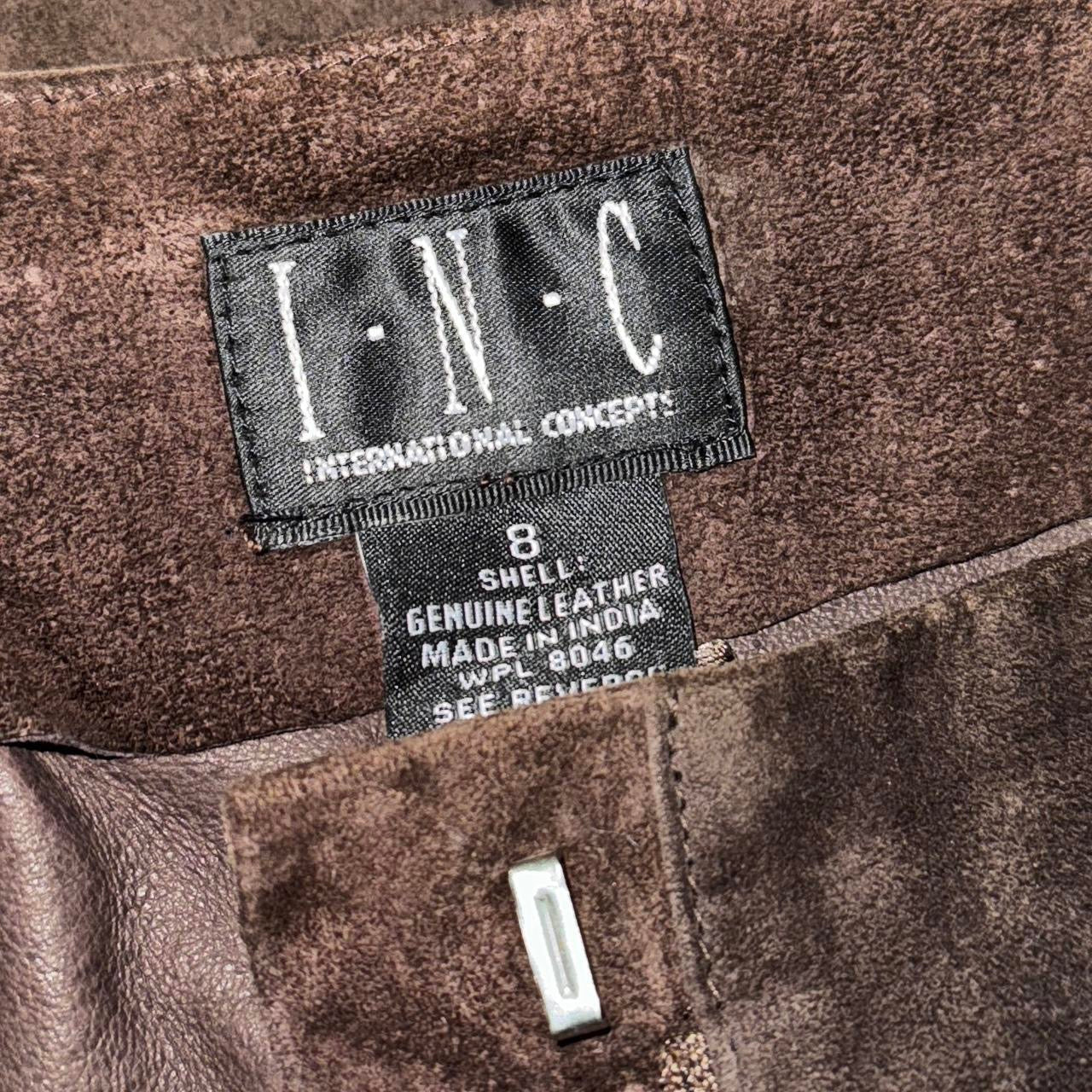 90s Genuine Suede Fringe Flares (M)