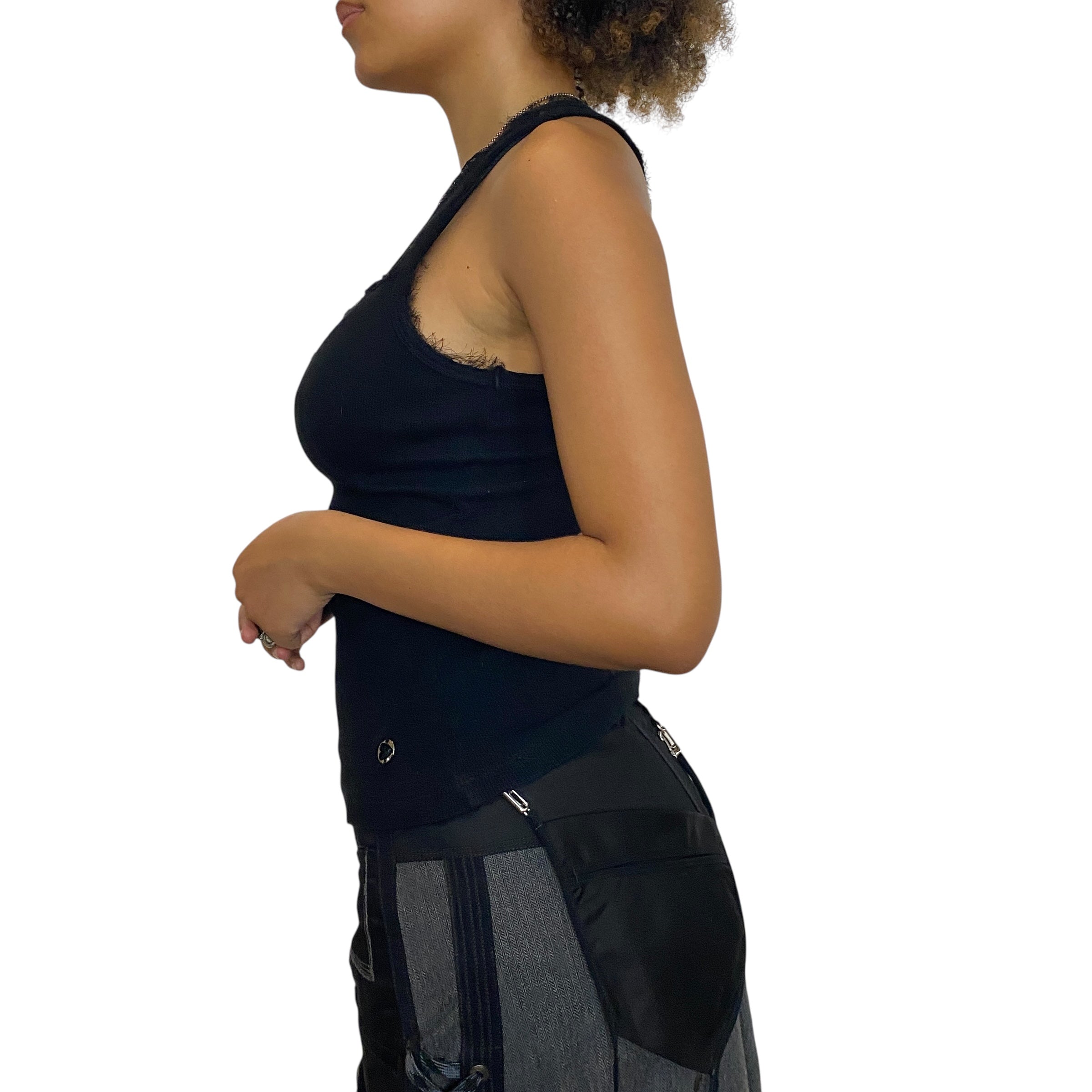 Vintage Morgan De Toi Black Lace Racerback Top (S)