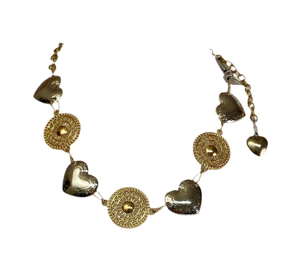 Circles & Hearts Necklace