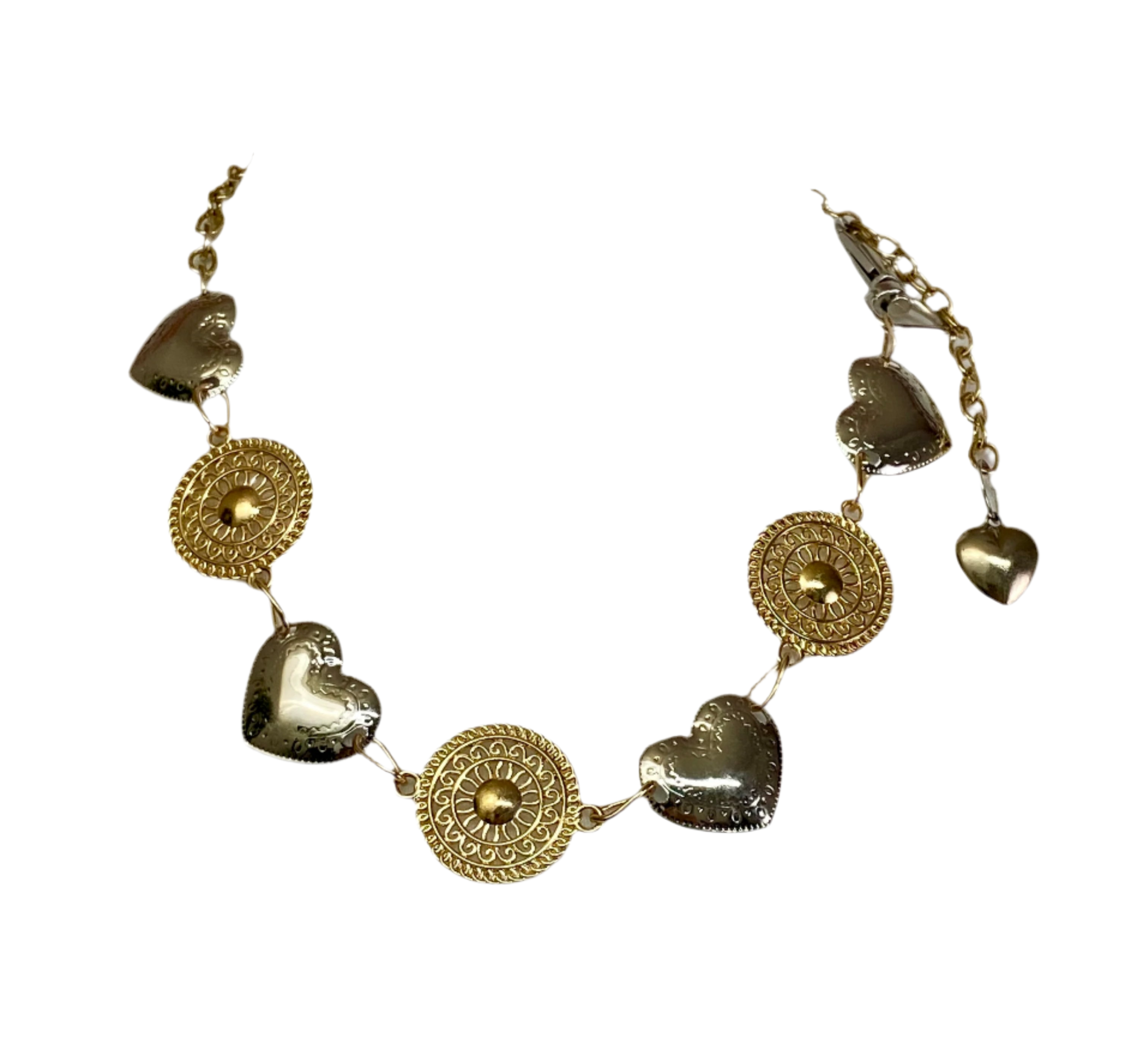 Circles & Hearts Necklace