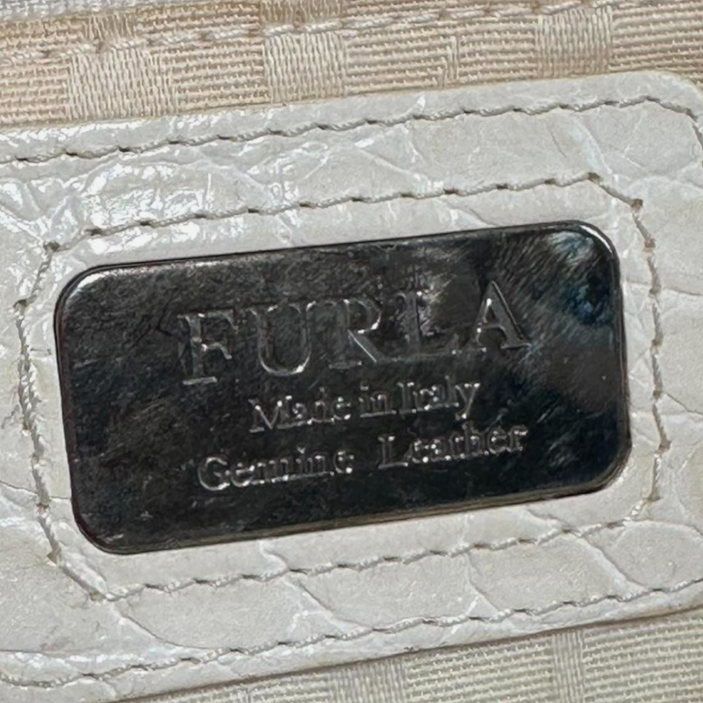 Vintage Italian Leather Furla Top Handle Bag