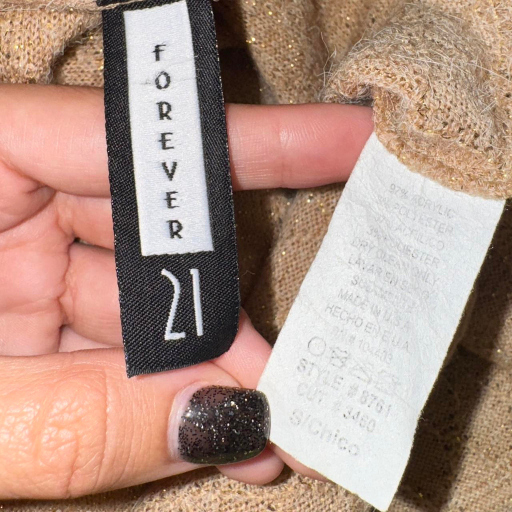 90s Gold Pointelle Crop Top (XS/S)