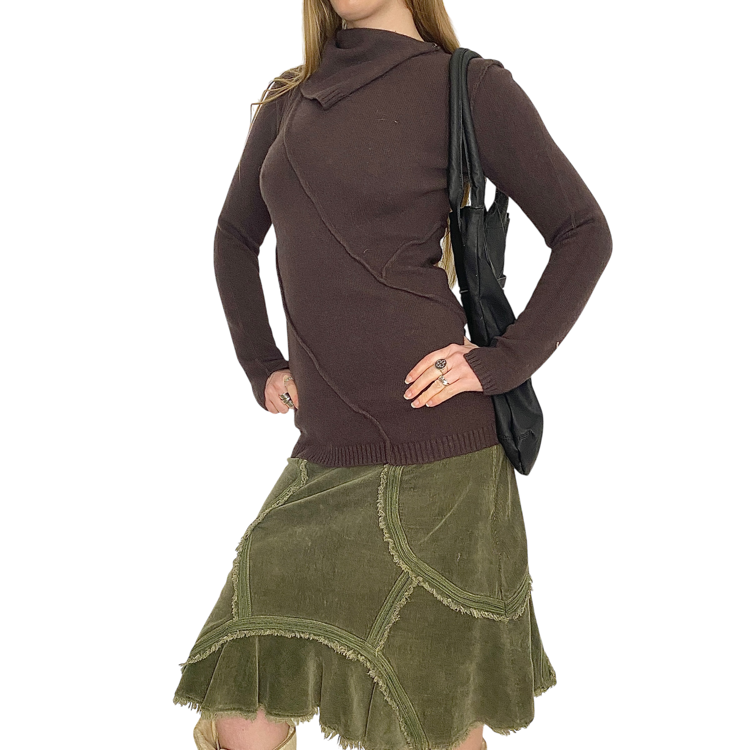 Vintage Asymmetrical Minimalist Knit (S)