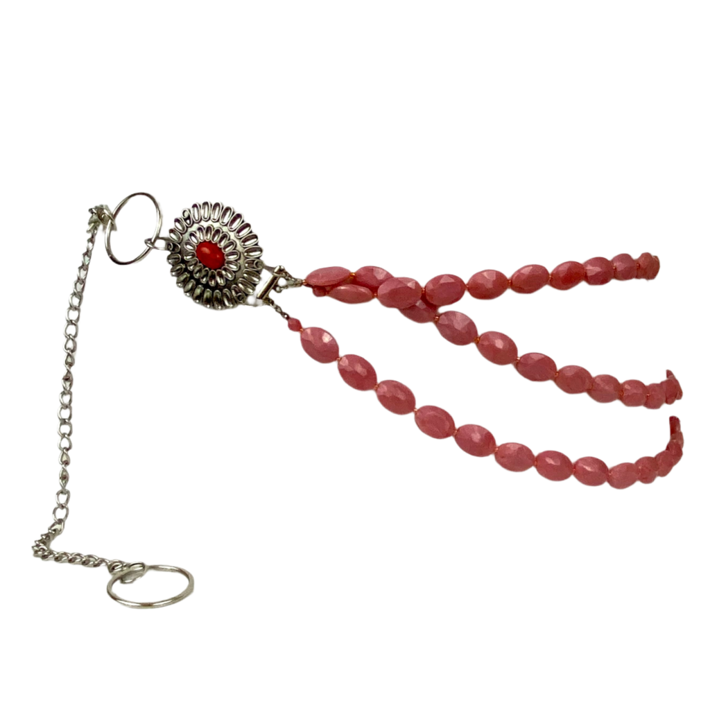 Pink& red silver belt