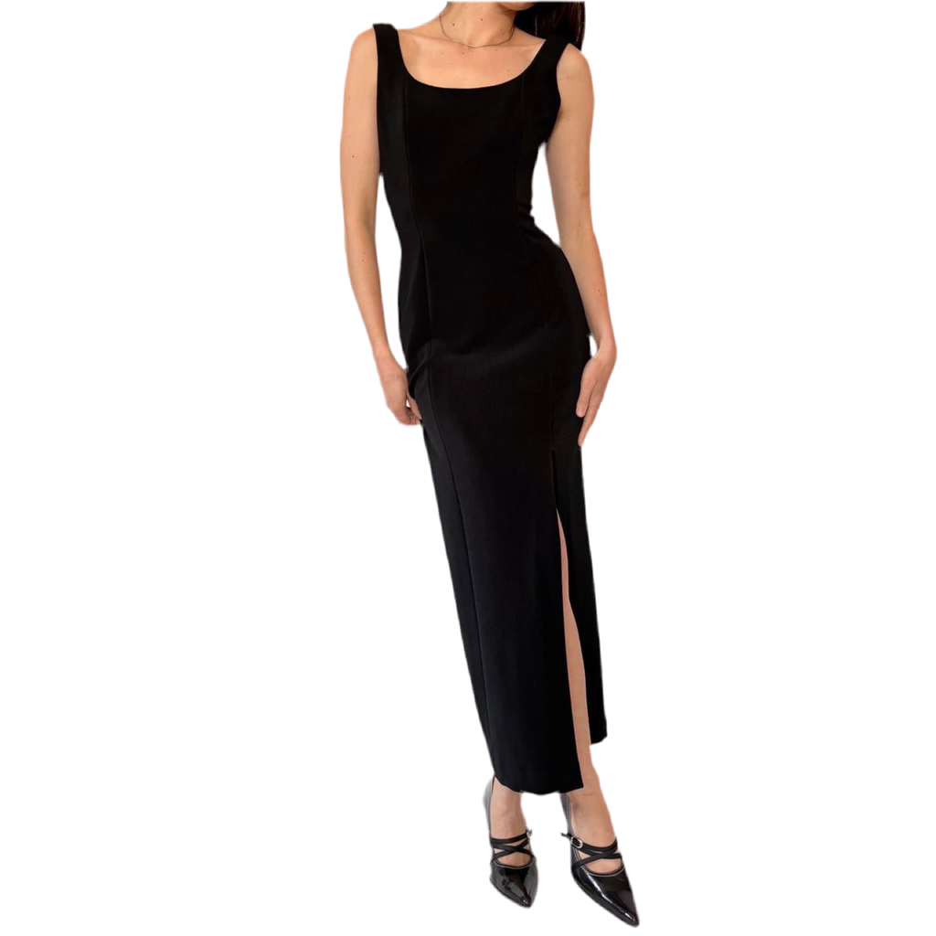 90s Noir Evening Gown (S)