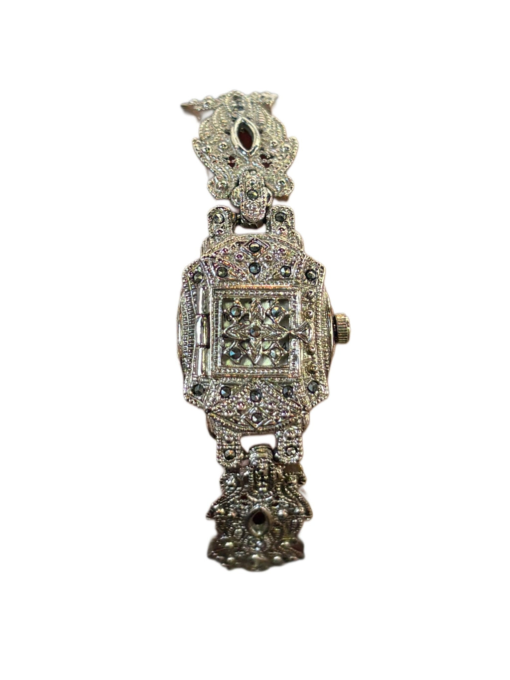 Rare Dark Silver Peek-A-Boo Wristwatch