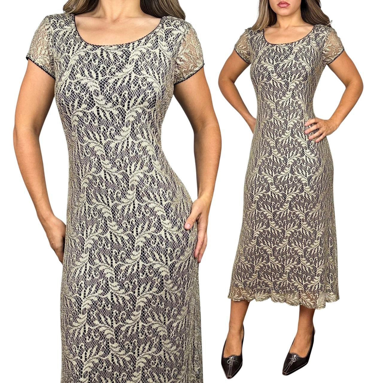 90s Lace Midi Dress (M/L)