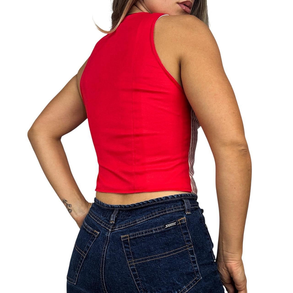 70s Striped Waistcoat Vest (S/M)