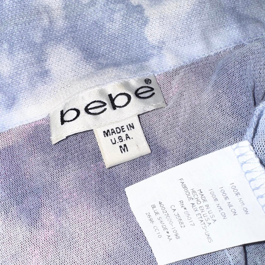 90s Bebe Cloud Print Mesh Blouse (M)