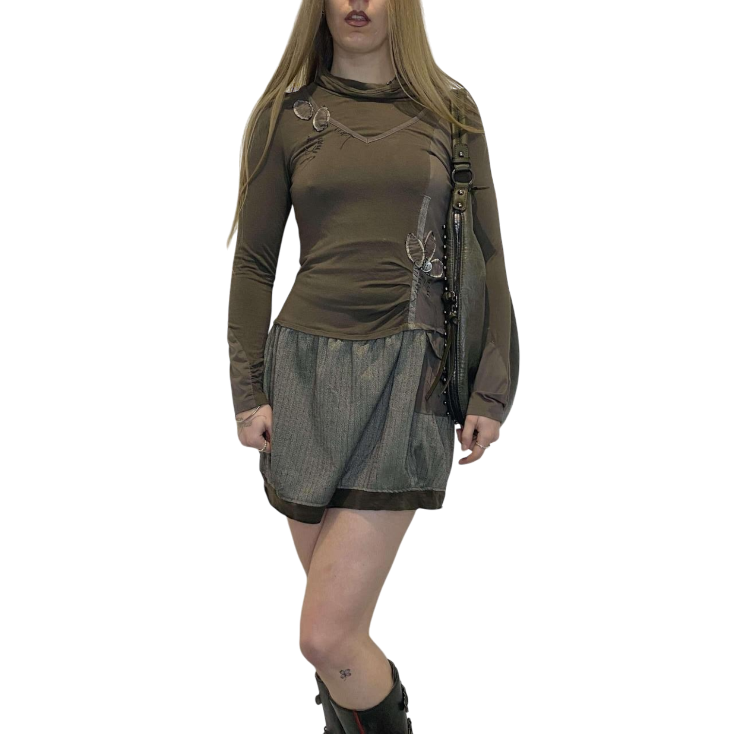 Vintage Parisian Bubble Hem Dress (S)